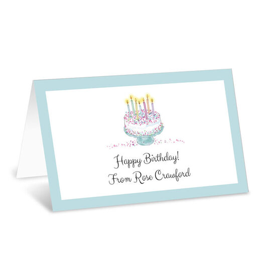 Birthday Cake Folded Enclosure Cards